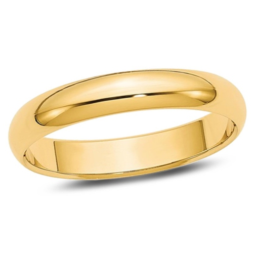 GEM AND HARMONY  Ladies 14K Gold 4MM Wedding Band Ring In Yellow
