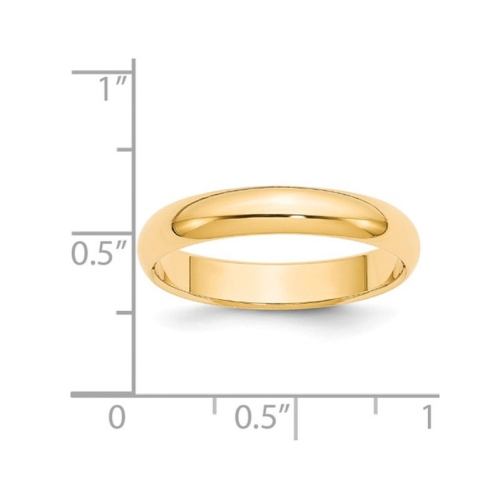Ladies 14K Yellow Gold 4mm Wedding Band Ring