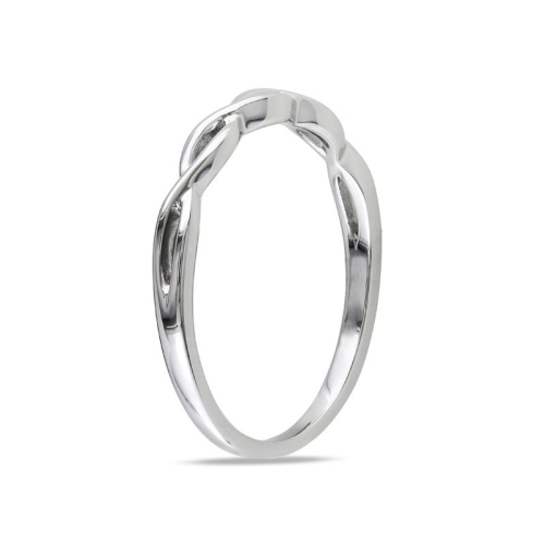 14K White Gold Infinity Wedding Band Ring