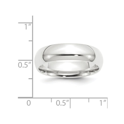 Mens Platinum Comfort Fit 8mm Lightweight Wedding Band Ring