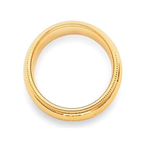 Alliance femme en relief en or jaune 14 ct Comfort Fit de 4 mm