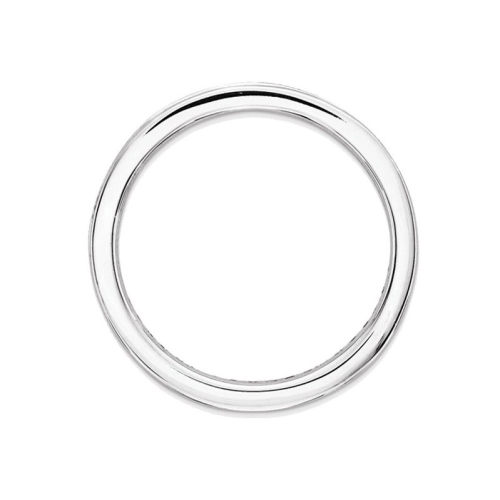 Bague semi-éternité en argent sterling avec rubis synthétique de laboratoire 3/4&nbsp;carat