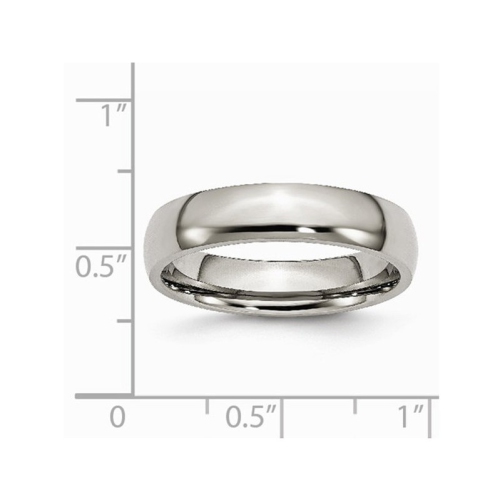 Mens Chisel Titanium 5mm Polished Wedding Band Ring