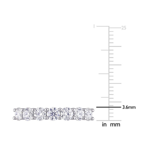 1.00 Carat Lab-Created Moissanite Anniversary Band Ring in Sterling Silver