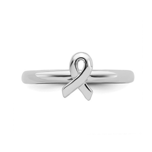 Sterling Silver Awareness Ribbon Ring