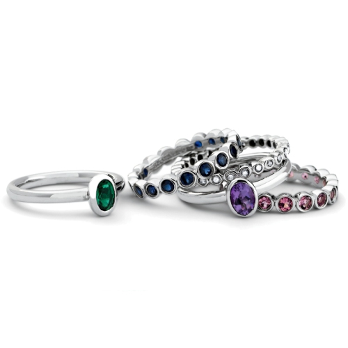 Bague en argent sterling, aigue-marine 1.10 ct