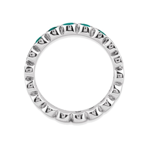 Bague Emeraude créée 1.20 carat en argent sterling