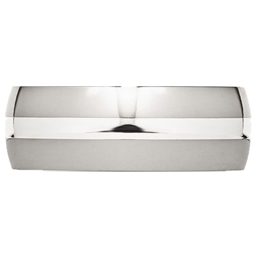 Mens Chisel Stainless Steel 8mm With Sterling Silver Inlay Wedding Band Ring