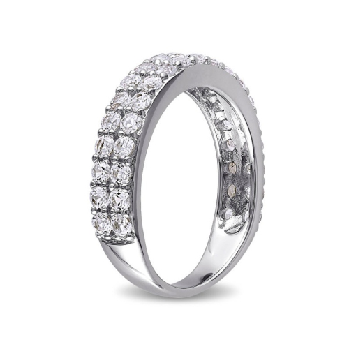 1.50 Carat Lab-Created White Sapphire Anniversary Ring Band in Sterling Silver