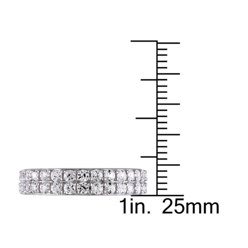 1.50 Carat Lab-Created White Sapphire Anniversary Ring Band in Sterling Silver