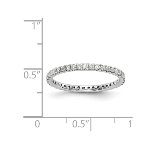 1/2 Carat Diamond Eternity Wedding Band Ring in 14K White Gold