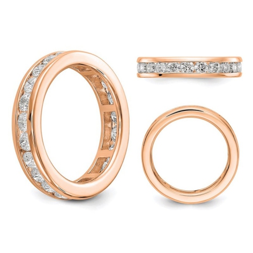 2.00 Carat Diamond Eternity Wedding Band Ring in 14K Gold