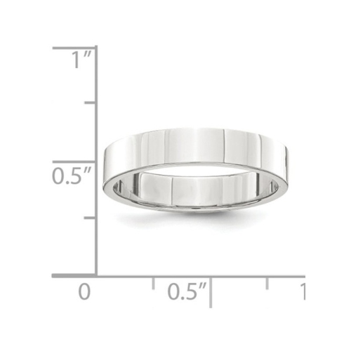 Ladies or Mens Comfort Fit 4mm Flat Wedding Band Ring in Sterling Silver