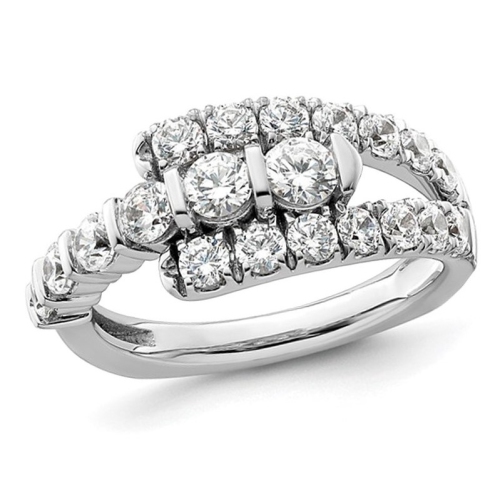 GEM AND HARMONY  1.40 Carat (Ctw Si1-Si2, G-H-I) Lab-Grown Diamond Ring In 14K Gold (Sze 7) In White