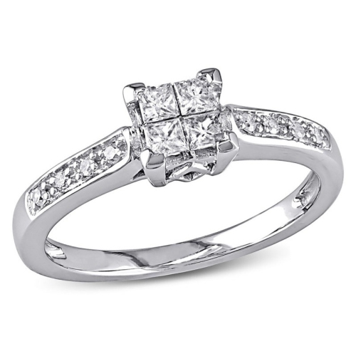 Princess cut diamond on sale ring 4 carat