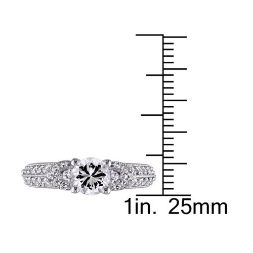 1 2/3 Carat Lab-Created White Sapphire Engagement Ring In Sterling Silver