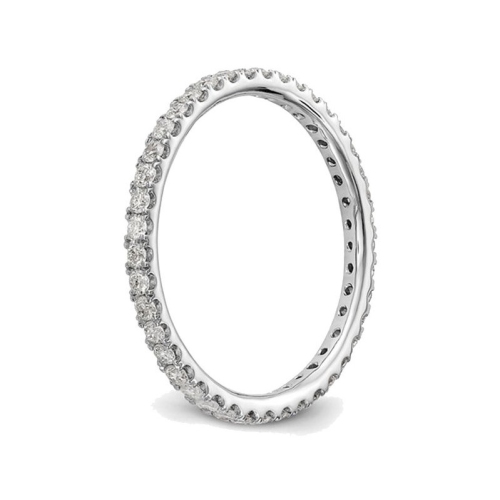 1/2 Carat Diamond Eternity Wedding Band Ring in 14K White Gold