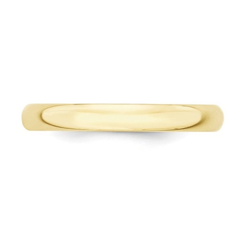 Ladies 10K Yellow Gold 3mm Polished Wedding Band Ring