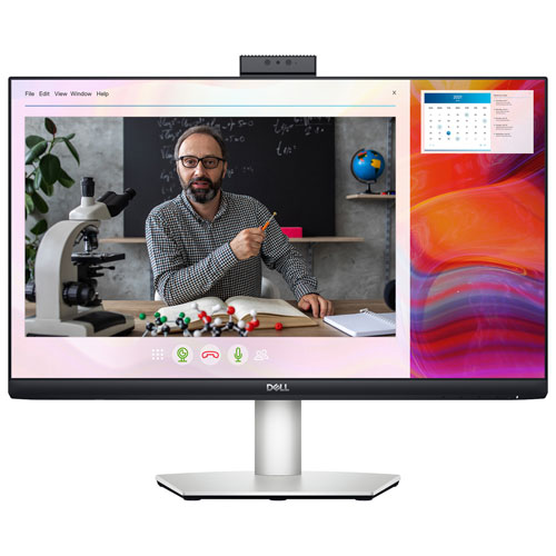 Dell 23.8" FHD 75Hz 4ms GTG IPS LED Monitor with Webcam - Silver
