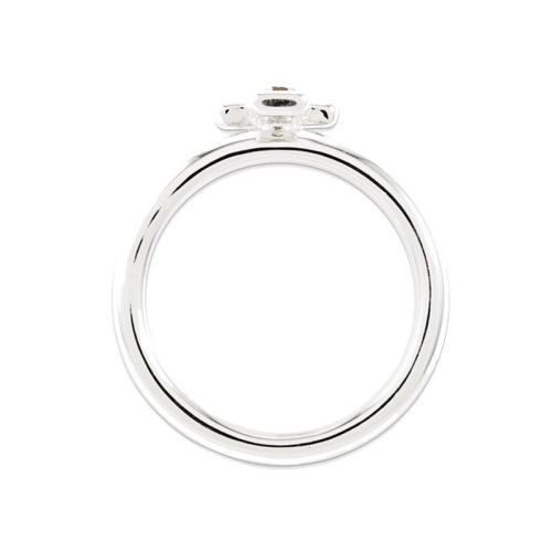 1/10 Carat Citrine Cross Ring in Sterling Silver