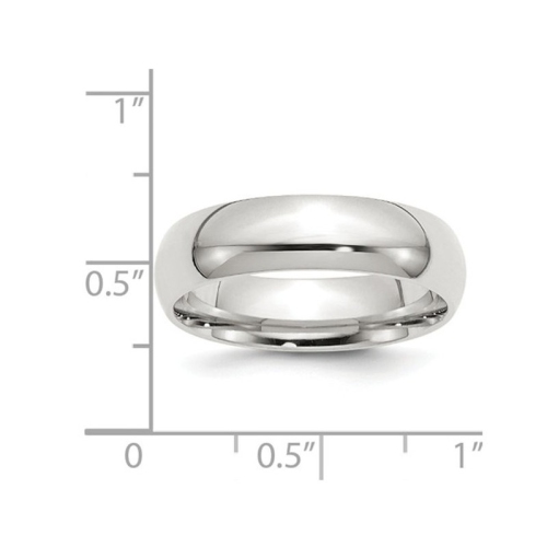 Ladies or Mens Sterling Silver 6mm Comfort Fit Wedding Band Ring