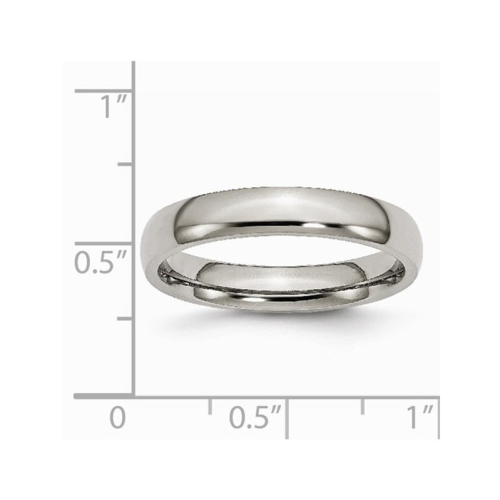 Ladies or Mens Chisel 4mm Comfort Fit Titanium Wedding Band Ring