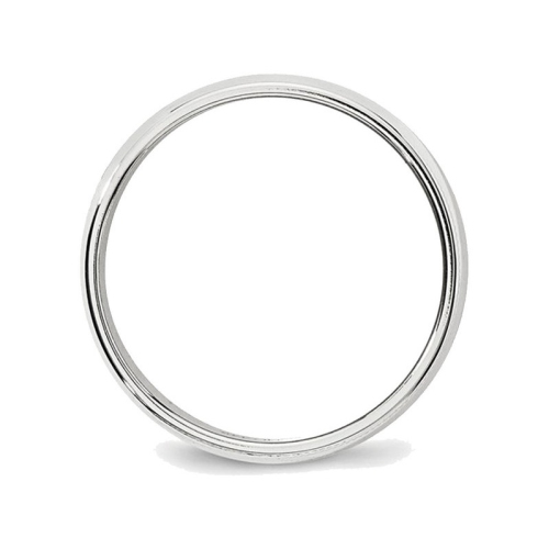 Mens 14K White Gold 6mm Milgrain Wedding Band Ring