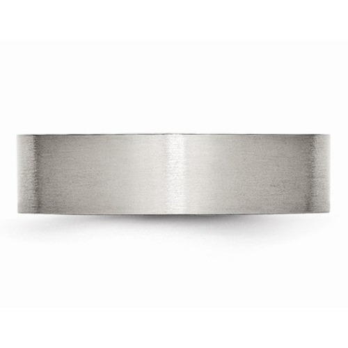 Alliance homme en acier inoxydable, biseautée et coupe confortable, 6 mm