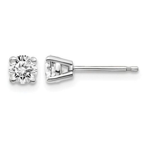 GEM AND HARMONY  1/2 Carat (Ctw Vs2-Si1, D-E-F) Lab-Grown Diamond Solitaire Stud Earrings In 14K Gold In White