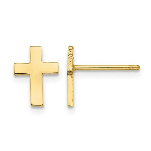 Earrings sale gold cross