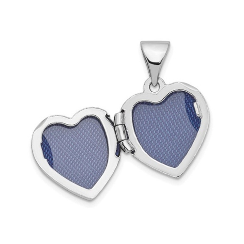 Heart Charm and Heart Locket Pendant Necklace in Sterling Silver with Gold Plating