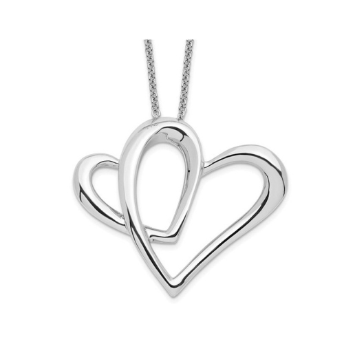 GEM AND HARMONY  A Part Of My Heart (Mother) Pendant Necklace In Sterling With Chain In Silver