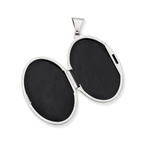 2-Frame Oval Locket in Sterling Silver with Chain