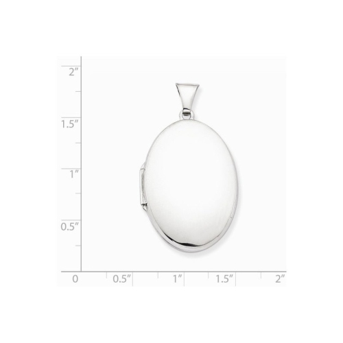 2-Frame Oval Locket in Sterling Silver with Chain