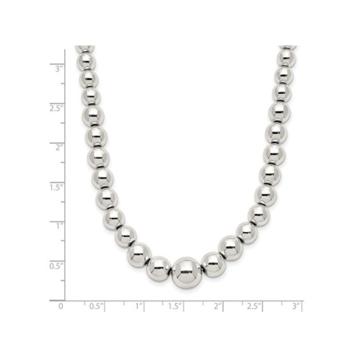 Collier de perles de 18 po en argent sterling poli