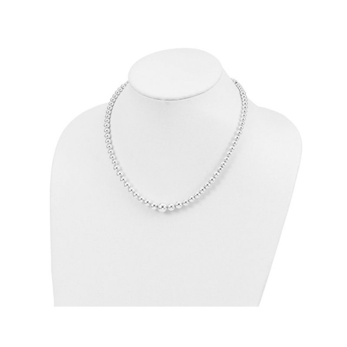 Collier de perles de 18 po en argent sterling poli