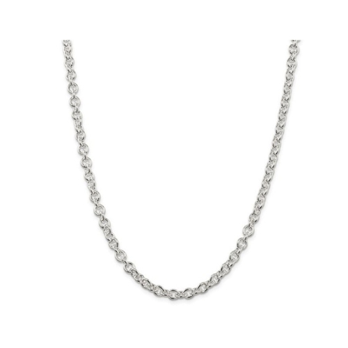 GEM AND HARMONY  Cable Chain Necklace In Sterling 20 Inches (6.10Mm) In Silver
