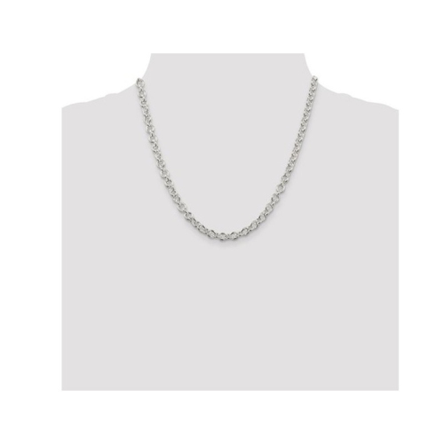 Cable Chain Necklace in Sterling Silver 20 Inches
