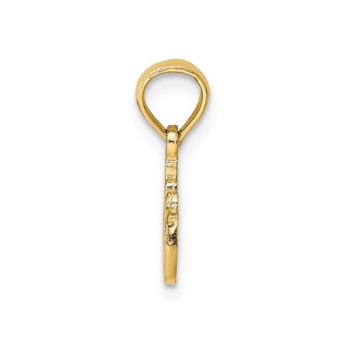 Collier à pendentif EN or jaune 14 ct avec chaîne ET breloque POUR ENSEIGNANT no 1