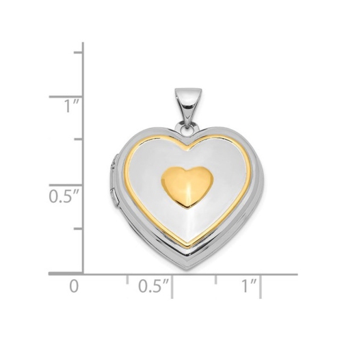 Sterling Silver Heart Shaped Locket Pendant with Chain