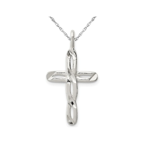 Sterling Silver Cross Pendant Necklace with Chain