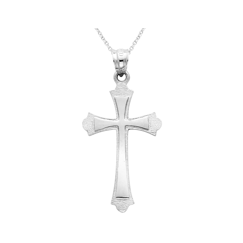 White gold clearance cross necklace canada