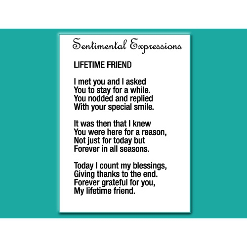 Lifetime Friend Pendant Necklace in Sterling Silver with Synthetic Cubic Zirconia