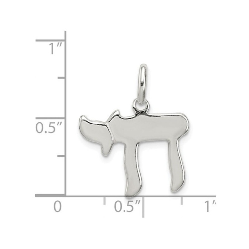 Chai Pendant Necklace Unisex in Sterling Silver with Chain