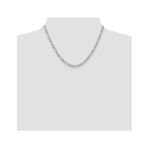 Chaîne Figaro en or blanc 14K ct de 18 po