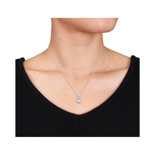 1 4/5 Carat Lab-Created White Sapphire Pendant Necklace in Sterling Silver