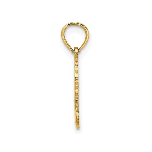 14K Yellow Gold #1 SISTER Charm Pendant Necklace with Chain