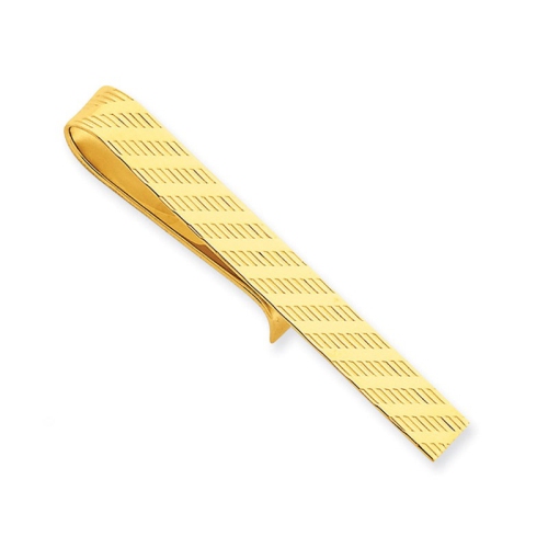 GEM AND HARMONY  Mens Tie Bar In 14K Gold In Yellow