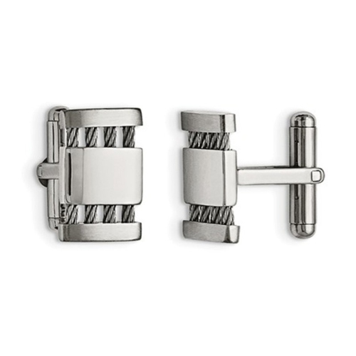 Mens Cuff Links in Stainless Steel