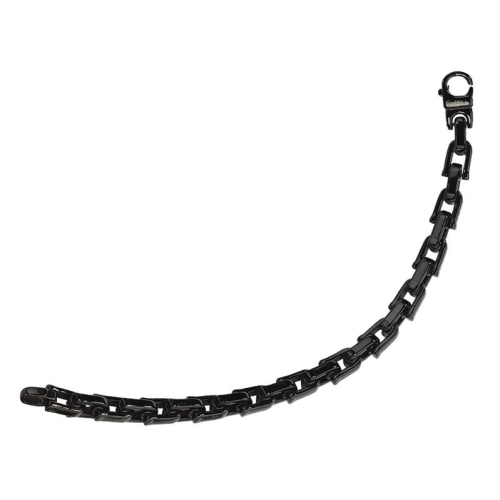 Mens Necklace in Stainless Steel with Black Plating 20 Inch